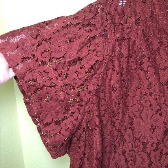 Torrid Harper Womens Lace Unlined Short Sleeve V-Neck Top Blouse Plus 5X - Picture 6 of 10